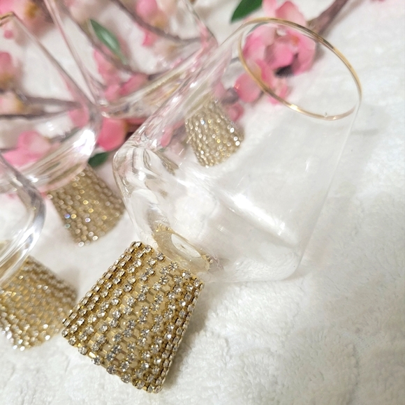 ✨️Christian Siriano NY Set of Four Rhinestones Decorative Shot Glasses - Picture 4 of 10